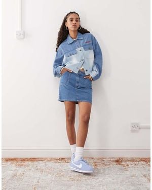 Kickers Western Boxy Fit Denim Jacket - Blue