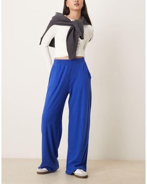 Abercrombie & Fitch Wide Leg Lounge Trousers - Blue