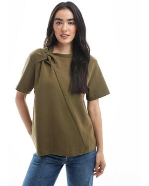 ASOS Twist Shoulder T-shirt - Green