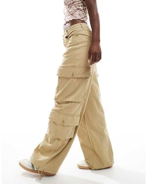 Denim Project Loose Fit Cargo Trousers - Natural