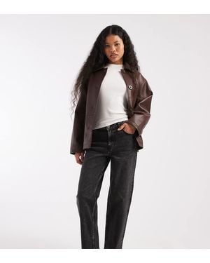 Miss Selfridge Vaqueros De Pernera Recta Con Lavado Negro De