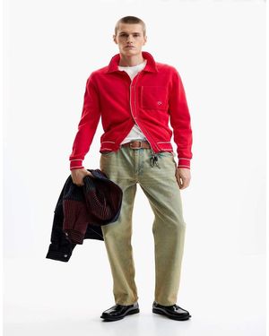 Desigual Fine Jumper With Buttons - Red