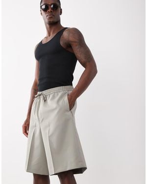 ASOS Elegante Bermudashort Met Elastische Taille - Wit