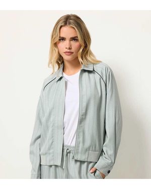 PixieGirl Petite Stripe Tailored Jacket - Grey