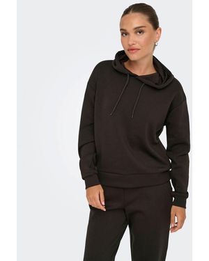 Only Play Sudadera Marrón Chocolate Carey Con Capucha De - Negro