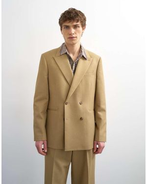 TOPMAN Chaqueta De Traje Holgada De Sarga De -Neutro
