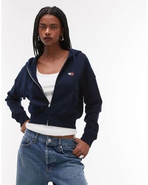 Tommy Hilfiger – kastige kapuzenjacke - Blau