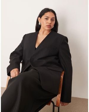 ARRANGE Curve Ultimate Collarless Blazer - Black