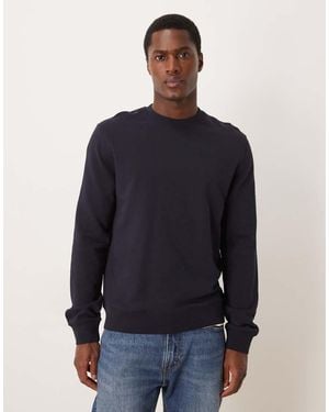 ARKET Minimal Jersey Sweatshirt With Crew Neck - Blue