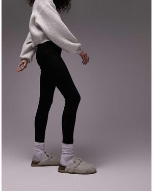 TOPSHOP Full Length Heavy Weight Legging With Deep Waistband - Black
