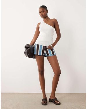 Jdy One Shoulder Scallop Edge Top - Natural
