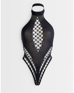 Ann Summers Aurella Cutout Detail Bodysuit - Blue