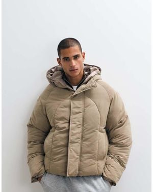 ASOS Oversized Puffer Jacket - Natural