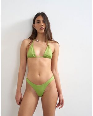 TOPSHOP Sadie Cheeky High Leg Bikini Bottom - Green