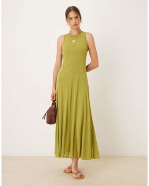 ASOS Godet Insert Maxi Dress - Green