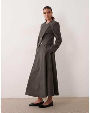 ASOS Rok Met Wollook En Cirkelvorm - Grijs