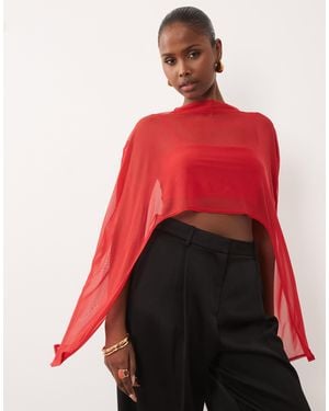ASOS Mini Cape Bralet 2-In-1 Top - Red