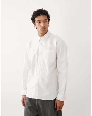 SELECTED 100% Cotton Oxford Long Sleeve Shirt - White