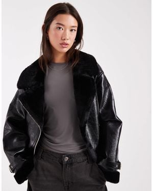 Miss Selfridge Shiny Aviator - Black