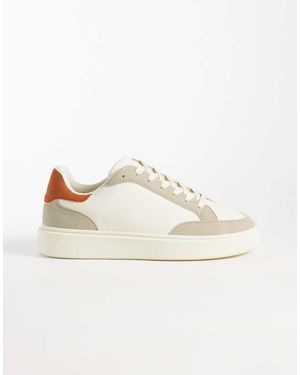 ASOS Sneakers Stringate Con Tacco Arancione E Intaglio - Neutro