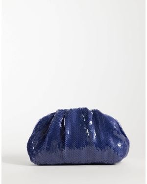 SUI AVA Pochette à sequins - Bleu