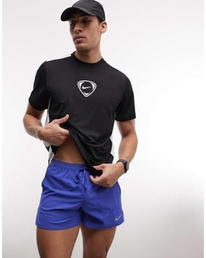 Nike Football Dri-fit Academy+ Central Logo T-shirt - Blue
