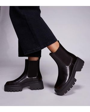 SIMMI Botines Chelsea Pulido Con Suela Gruesa Judd De Simmi London Wide Fit-Negro