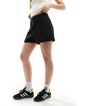 ASOS Tailored High Waist Seam Detail Shorts - Black