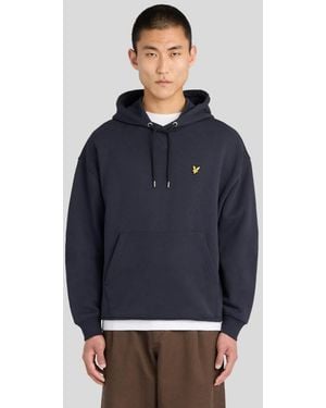 Lyle & Scott Mid Layers Heavyweight Loopback Pullover Hoodie - Blue