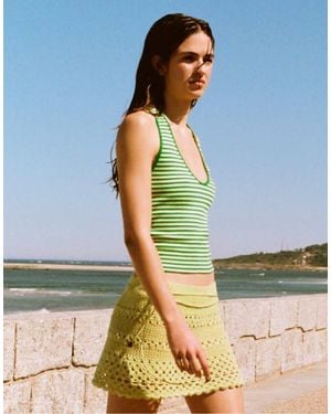 Pull&Bear Gestreepte Haltertop - Blauw