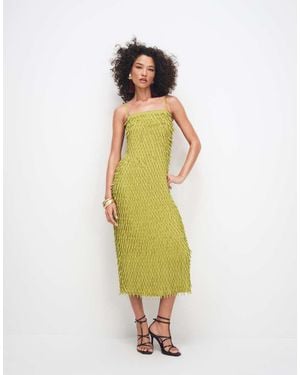 ASOS All Over Embellished Cami Midi Dress - Green