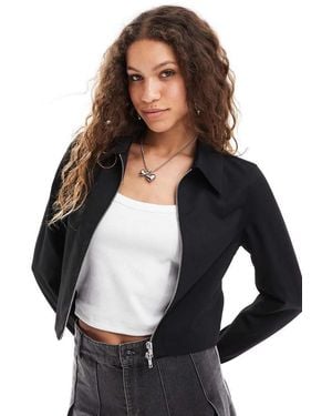 Monki Giacca Sartoriale Da Abito Nera - Bianco