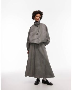 ASOS Tailored Circle Maxi Skirt - Grey
