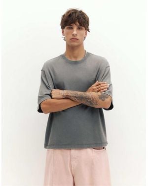 Pull&Bear Stwd Boxy Oversized T-shirt - Grey