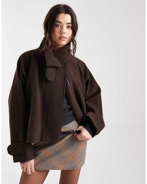 ASOS Nette Cropped Cape-Jas - Bruin