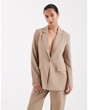 Vero Moda Loose Fit Tailored Blazer - Natural