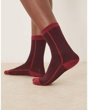 Becksöndergaard Stripy Glitter Socks - Red