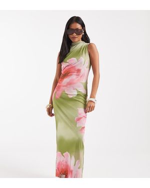 Vero Moda Sleeveless Ruched Detail Maxi Dress - Red
