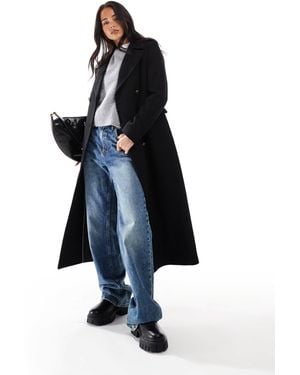 Superdry Manteau en laine à double boutonnage - Bleu