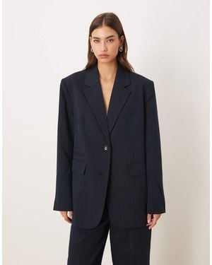Gina Tricot Co-ord Oversized Blazer - Blue