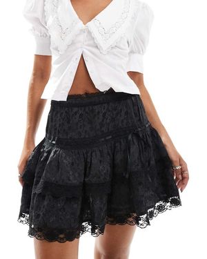 Miss Selfridge Minigonna Prairie - Nero