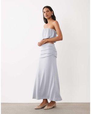 ASOS Falda Maxi De Conjunto En - Blanco
