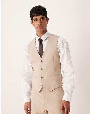 ASOS Skinny Suit Waistcoat - Natural