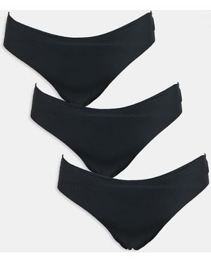 ASOS Asos Design Curve 3 Pack No Vpl Brazilian Brief - Black