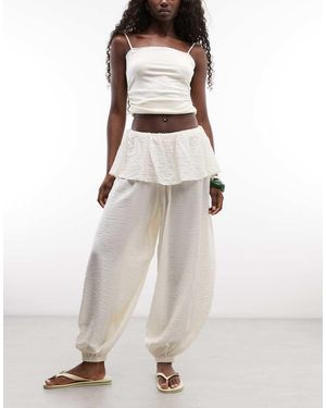 ASOS Broek Met Rokdetail - Naturel