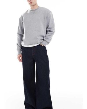Collusion X003 Wide Leg Mid Rise Jeans - White
