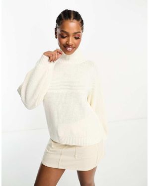 Monki Maglione Accollato Sporco - Bianco