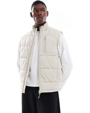 Only & Sons Chaleco Beis Técnico Acolchado De -Blanco