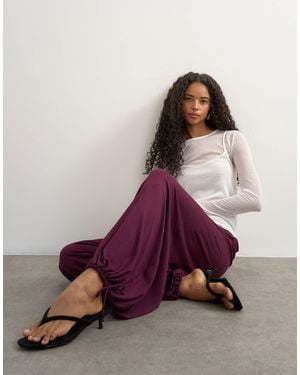 TOPSHOP Viscose Jersey Balloon Trouser - Purple
