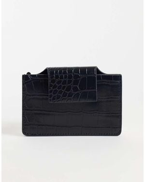 ASOS Textured Croc Card Holder - Blue
